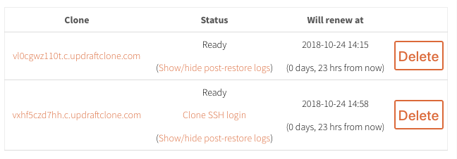 UpdraftClone update now allows users to login via SSH