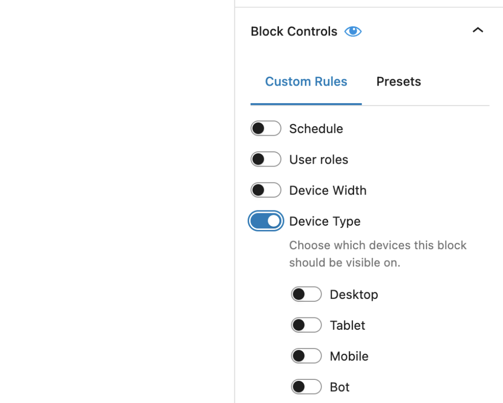 Block Controls