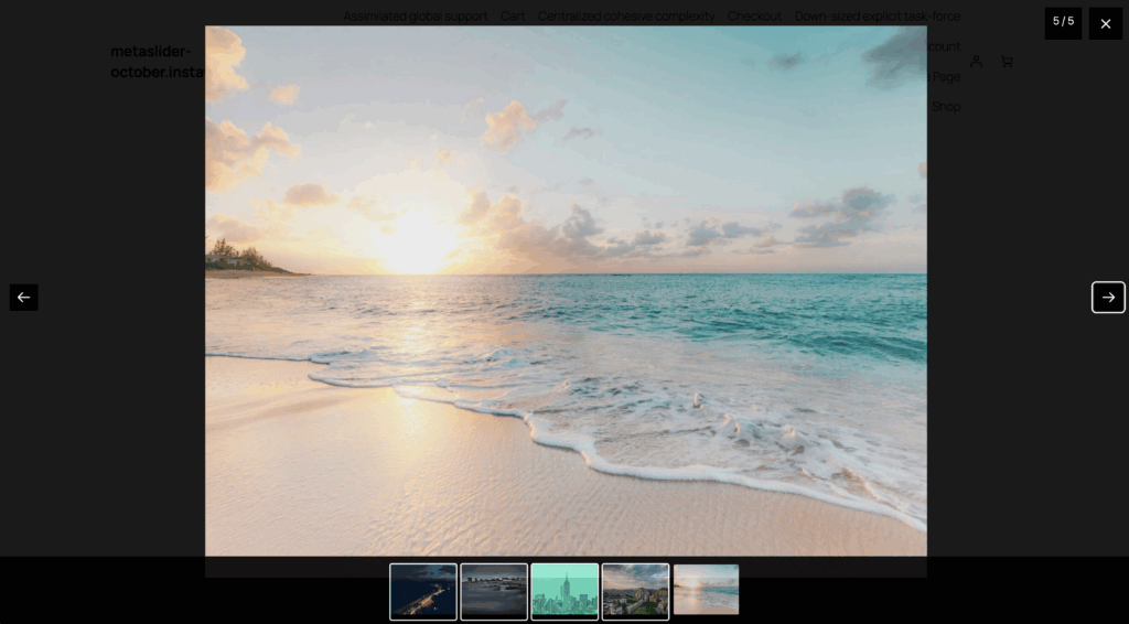 MetaSlider slideshow lightbox