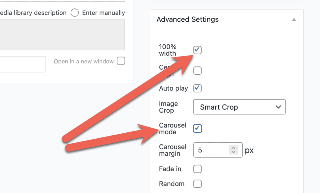 Changing settings in MetaSlider