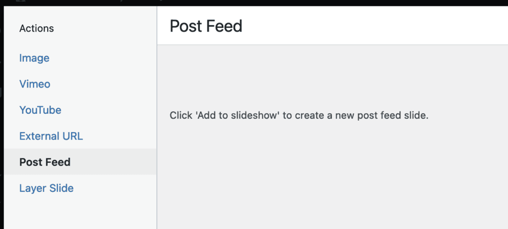 Add a post feed to MetaSlider