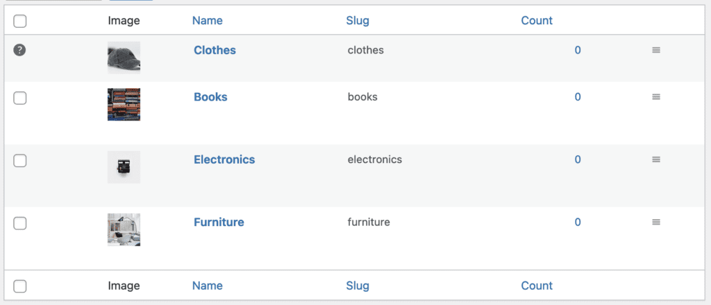 WooCommerce product categories