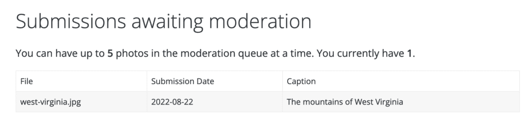 Image awaiting approval from WordPress photo directory