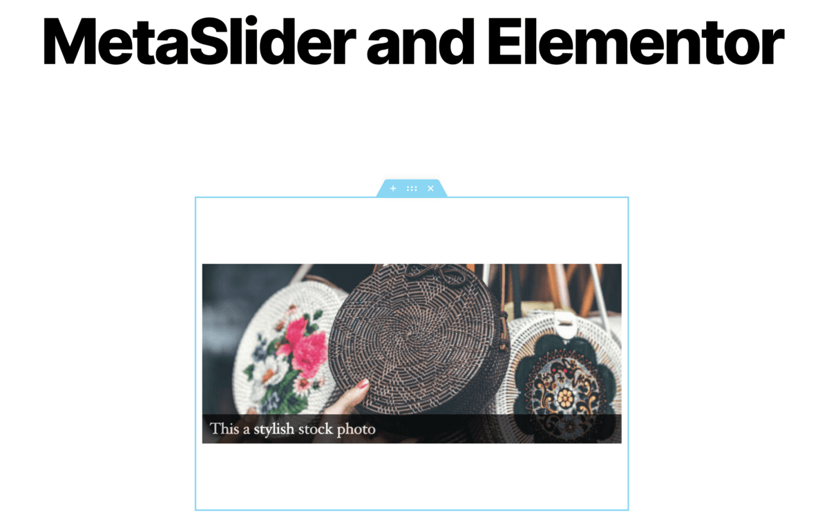 MetaSlider and Elementor MetaSlider