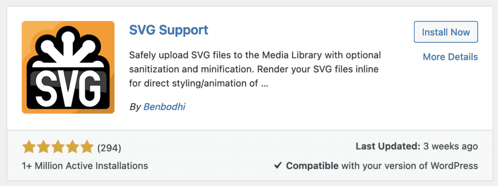 WordPress SVG upload plugin