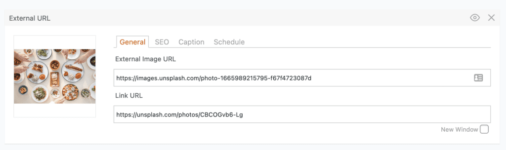 Choosing the image for an External URL slide in MetaSlider