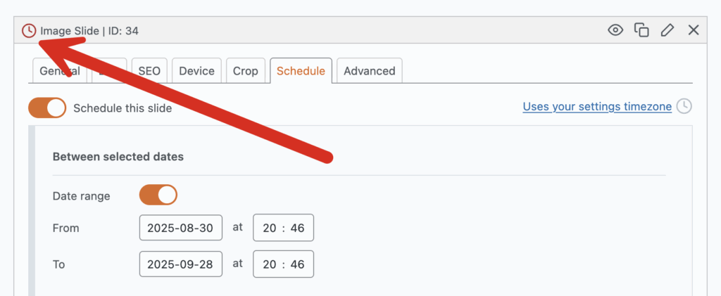 Schedule feature in MetaSlider