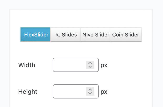 Empty height and width for a carousel slideshow.