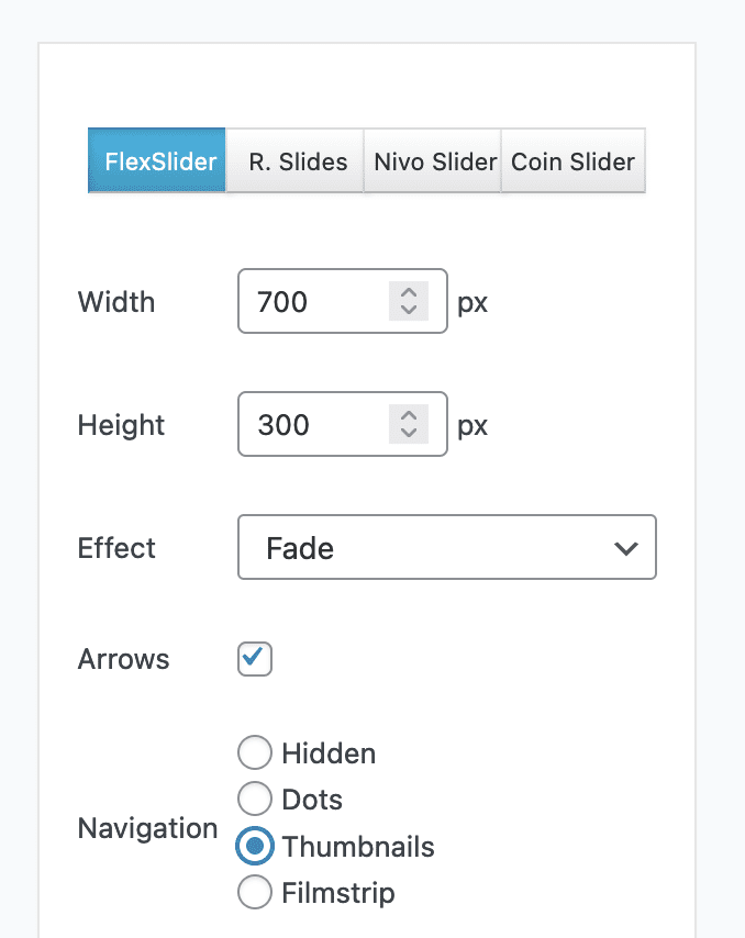 Thumbnail navigation settings in MetaSlider