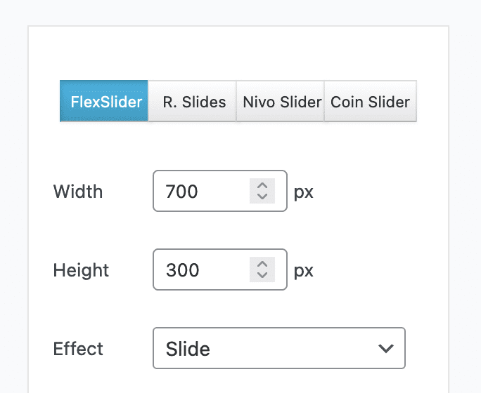 FlexSlider effect settings