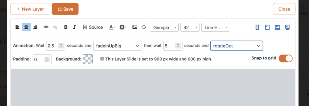 Layer animation