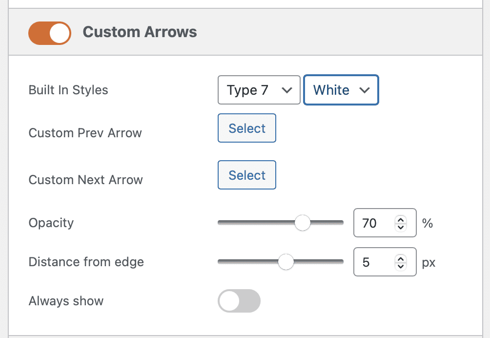 Custom arrows in MetaSlider