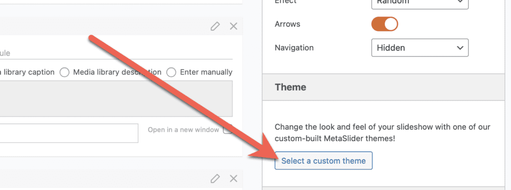 Select a custom theme in MetaSlider