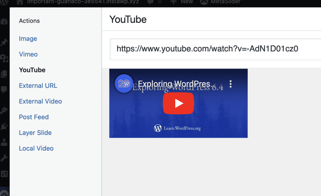 Add a YouTube slide