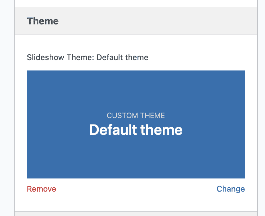 Default theme in MetaSlider