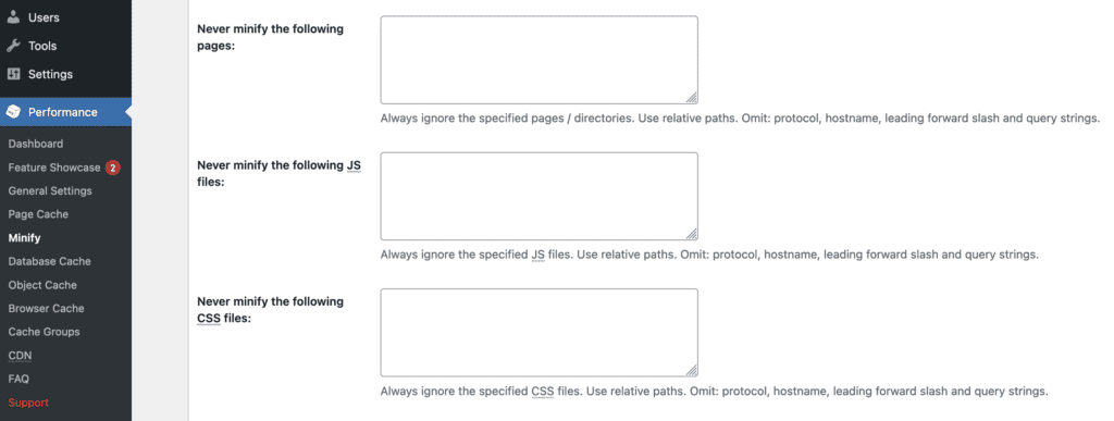 W3 Total Cache minify JS and CSS