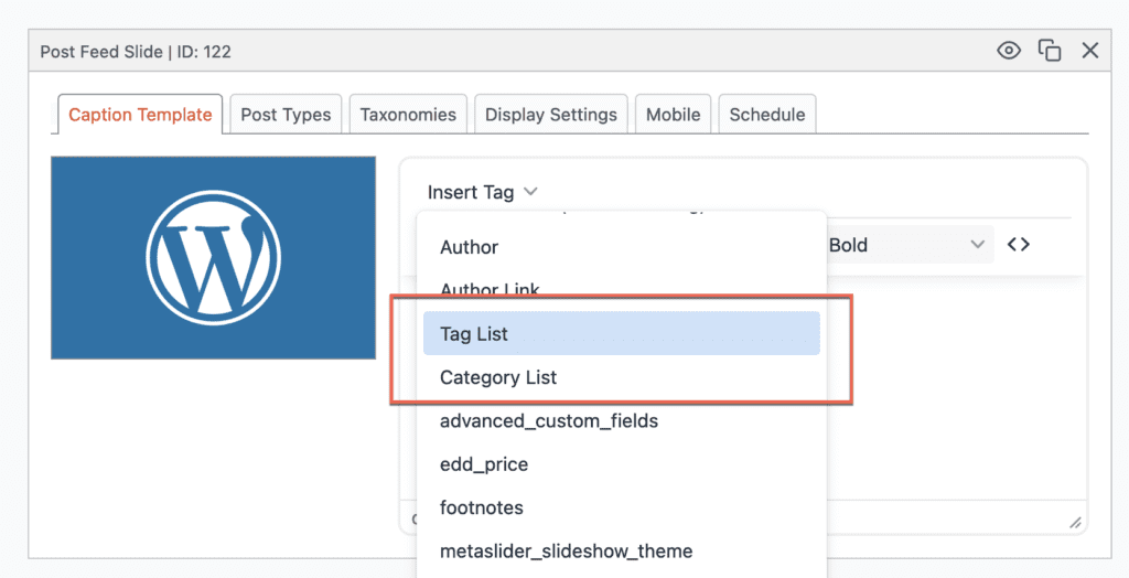 How to Use Tags and Categories in Post Feed Slides