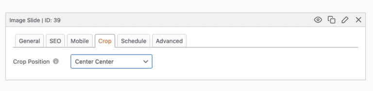 Image Crop Options - MetaSlider