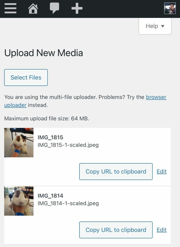 Upload HEIC images to wordPress