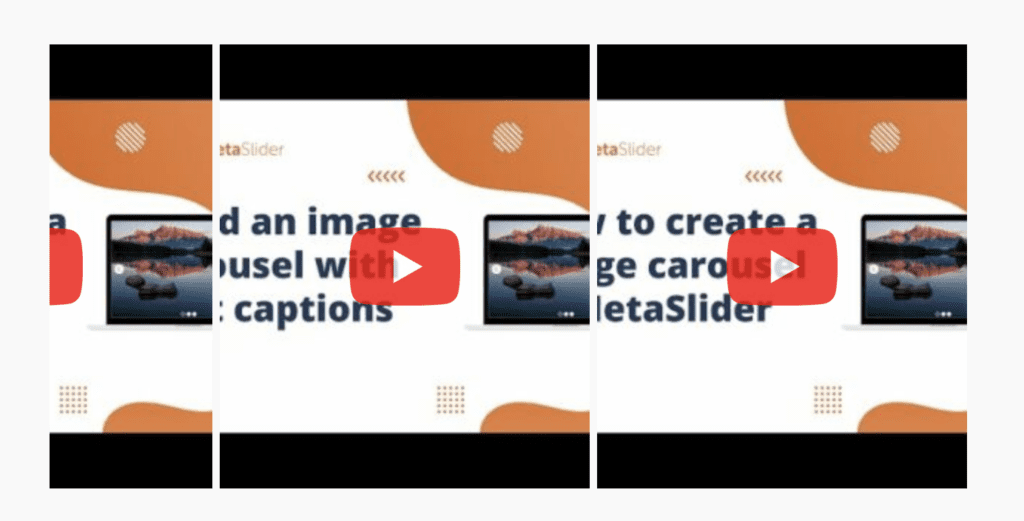 Image video carousel