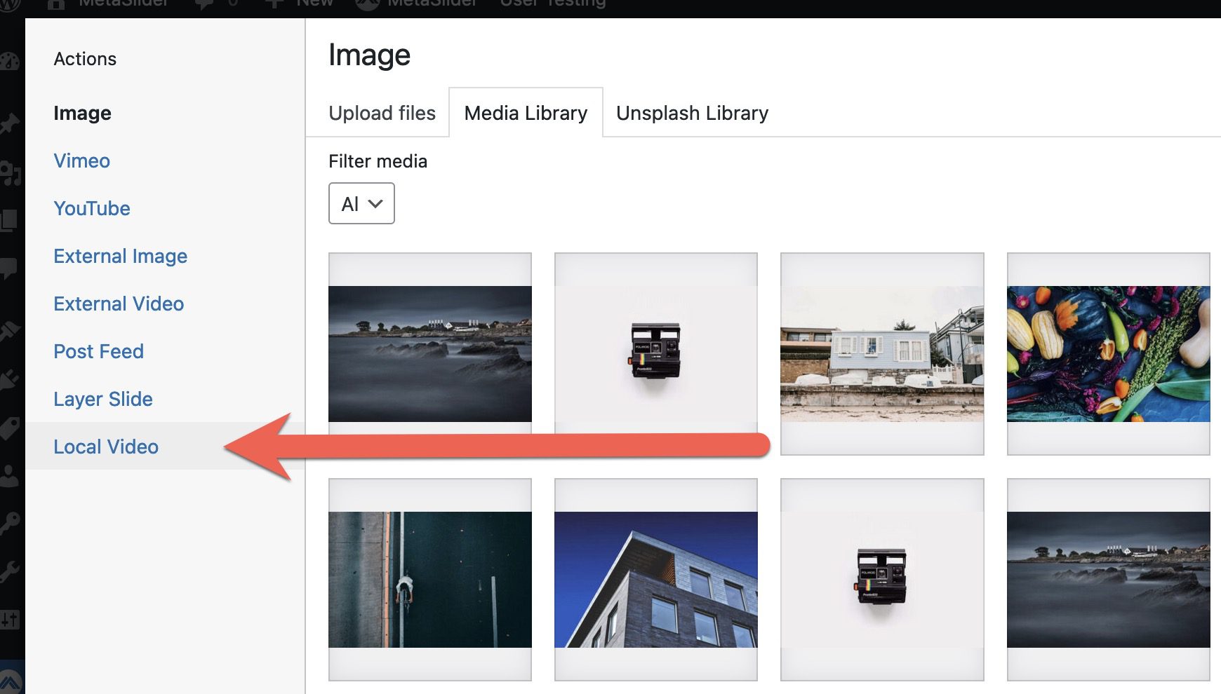 Add new local video slide