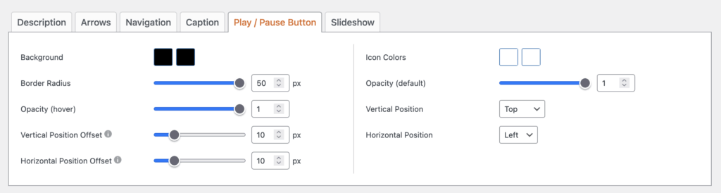 Customize the play/pause button 