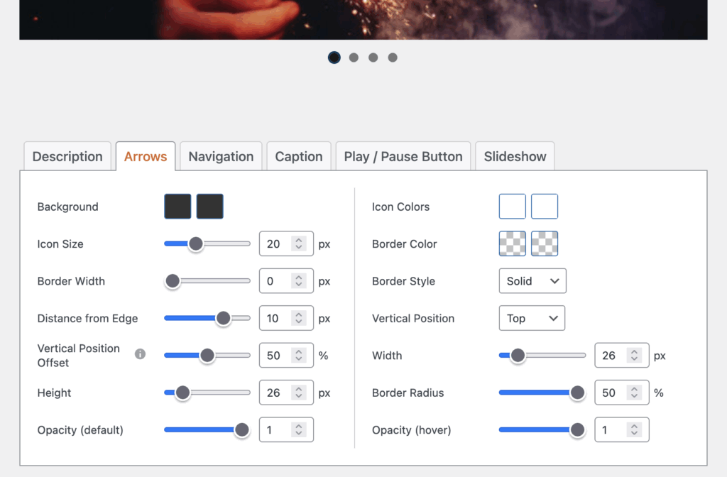 Theme editor horizontal