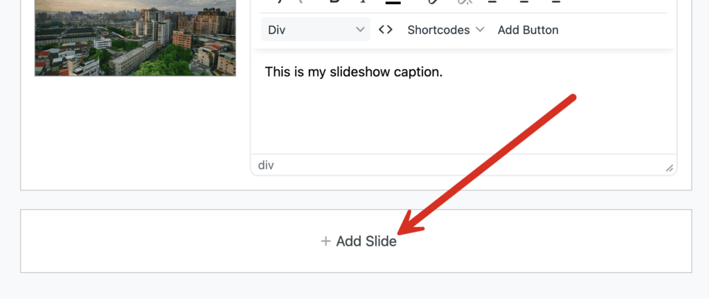Add Slide button