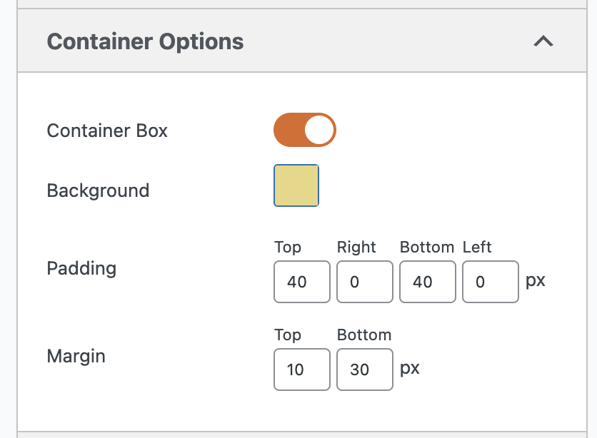 Container box options