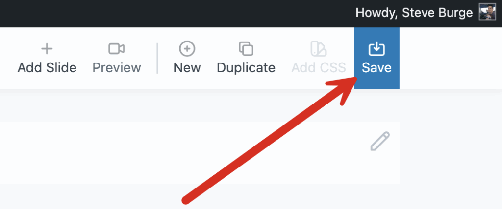 Save button for MetaSlider
