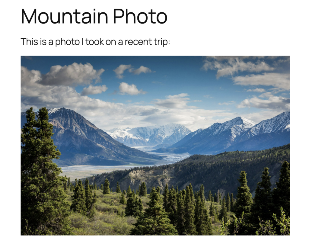Normal photo in a WordPress post