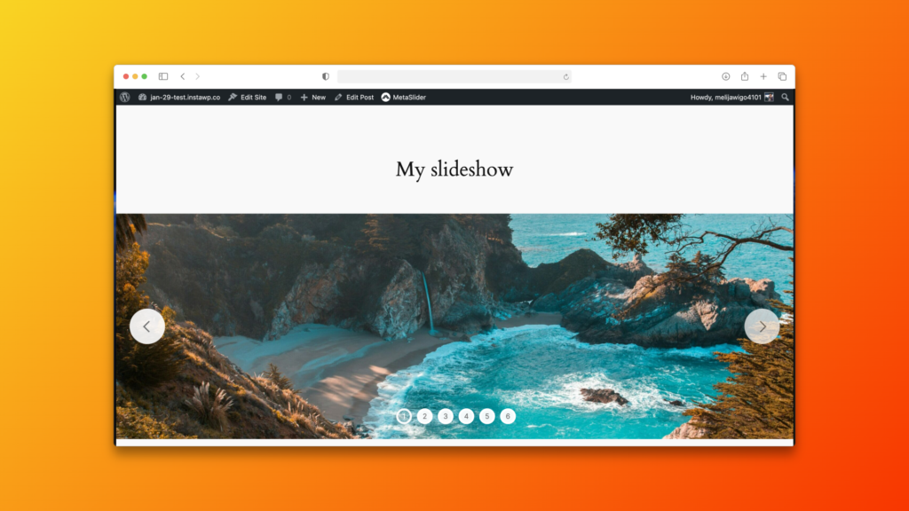 Full width slideshow