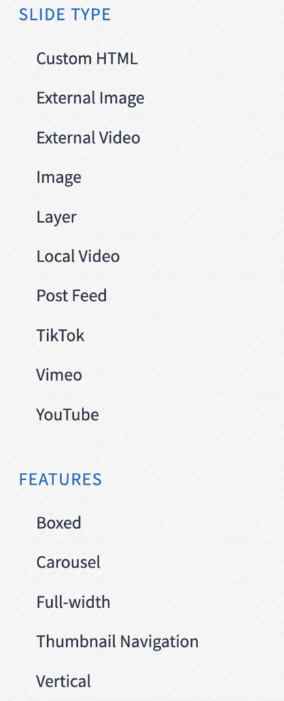 New filters on demo site