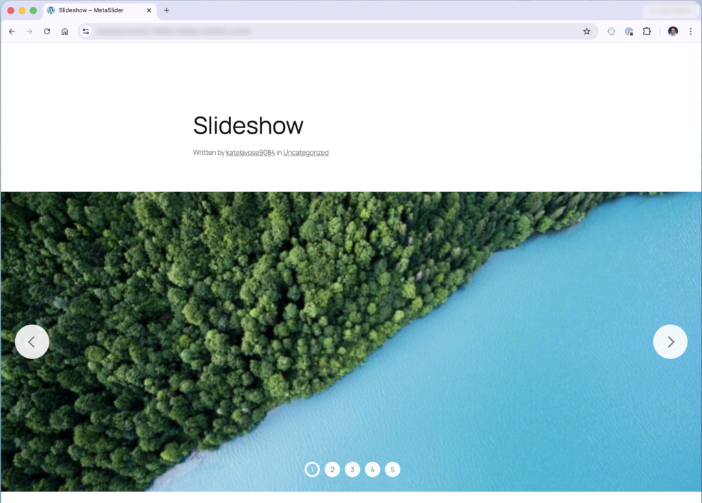 Full width slideshow