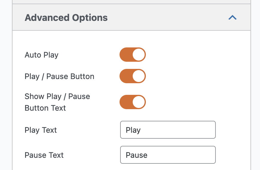 Play / Pause button in MetaSlider