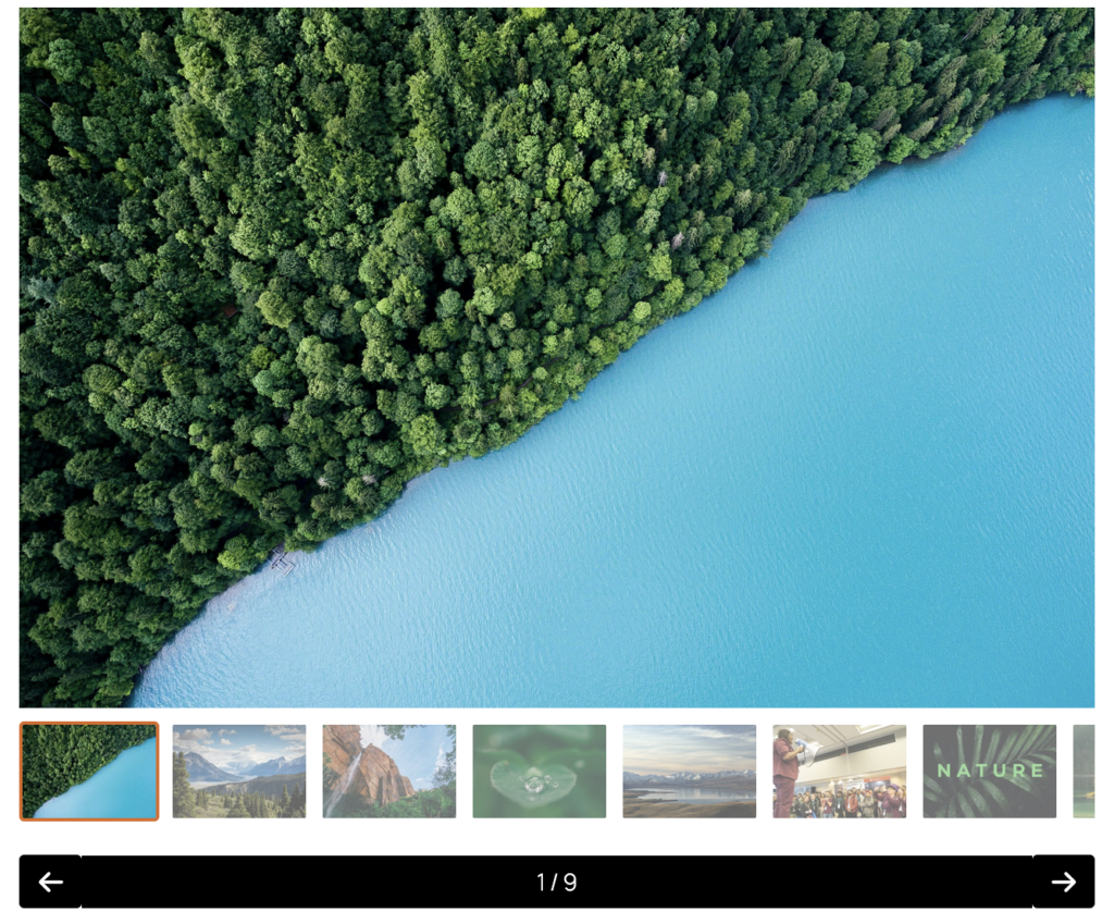 Showcase image layout