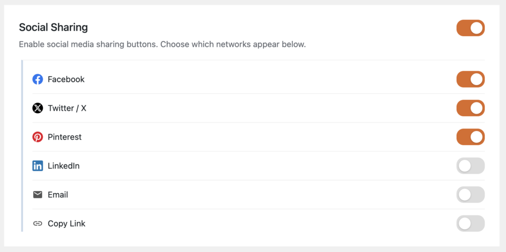 Share network selection