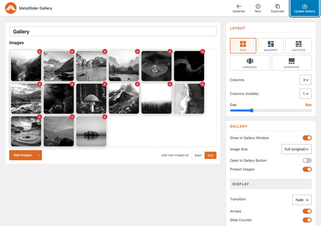 Image styles gallery