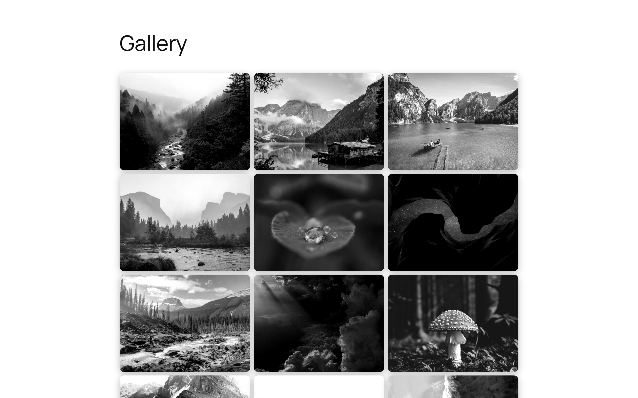 Styled gallery on the front end