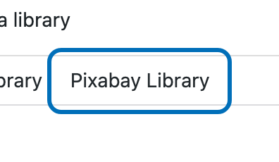 Pixabay Library tab in the add slide window