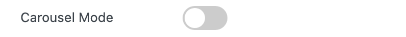 Carousel Mode option in Carousel Options
