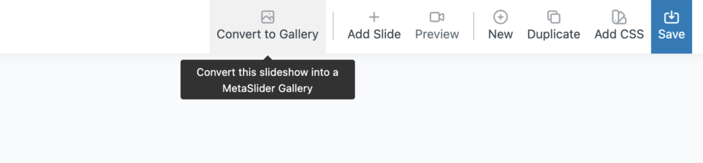 Convert an existing MetaSlider slideshow into a gallery