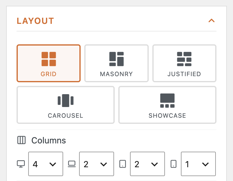More responsive column controls