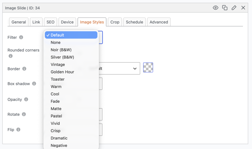 Per-Slide Image Styles
